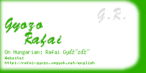 gyozo rafai business card